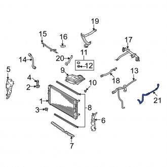 New OEM Genuine Audi, Upper Radiator Coolant Hose - Part # 4A0121101C