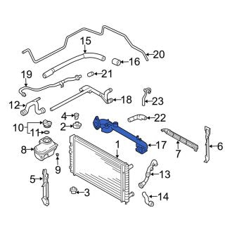 New OEM Genuine Audi, Lower Radiator Coolant Hose - Part # 4B3121055H