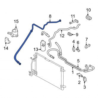 New OEM Genuine Audi, Front A/C Refrigerant Liquid Hose - Part # 4B1260710