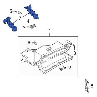 New OEM Genuine Audi, Left Glove Box Bracket - Part # 4B1880353