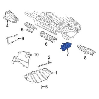 New OEM Genuine Audi, Exhaust Muffler Heat Shield - Part # 8E0804173B