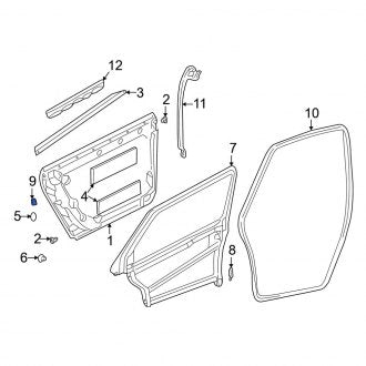 New OEM Genuine Audi, Rear Door Interior Trim Panel Bracket - Part # 4B0839527A