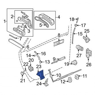 New OEM Genuine Audi, Rear Right Door Lock Rod Cover - Part # 4B0839922