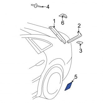 New OEM Genuine Audi, Left Stone Guard - Part # 4B3809387