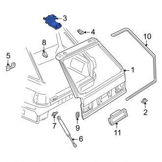 New OEM Genuine Audi, Rear Liftgate Hinge - Part # 4B9827299B