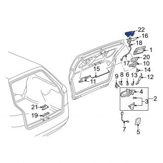 New OEM Genuine Audi, Rear Liftgate Trim - Part # 4B9827691D1YQ