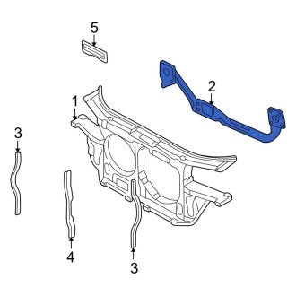 New OEM Genuine Audi, Radiator Support Panel Reinforcement - Part # 4B0805851E