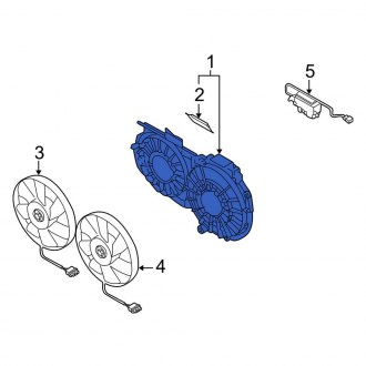 New OEM Genuine Audi, Engine Cooling Fan Shroud - Part # 4B0121207C