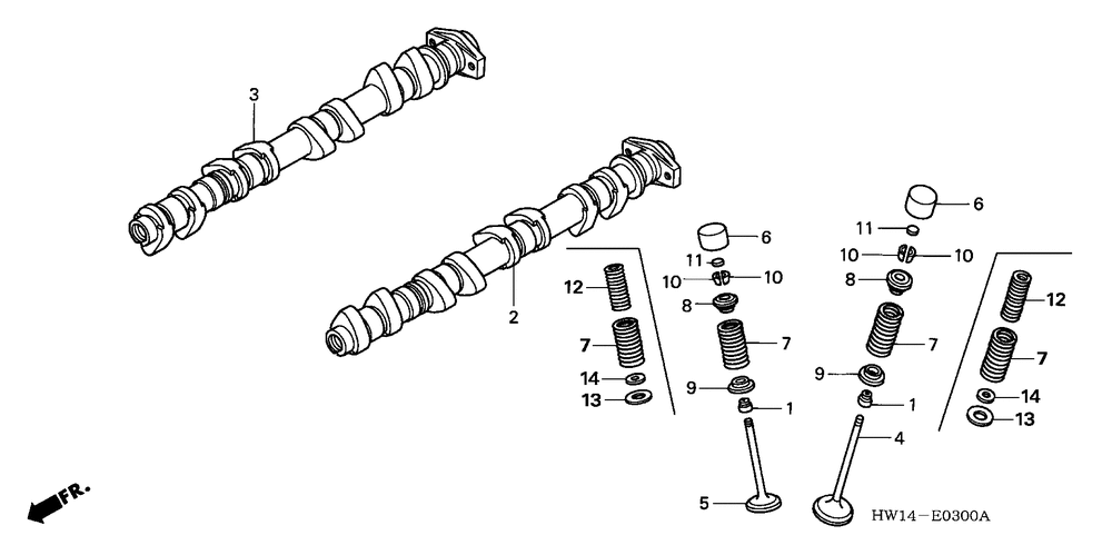 Camshaft, Ex.