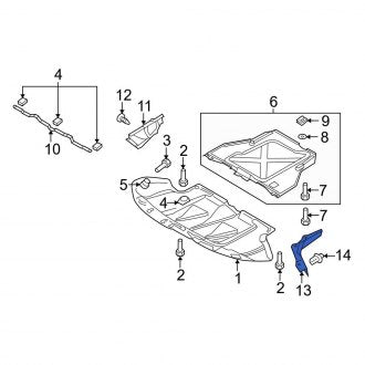 New OEM Genuine Audi, Front Left Spoiler - Part # 4F0853887A