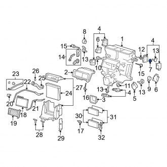 New OEM Genuine Audi, Right Upper HVAC Heater Mode Door Lever - Part # 4F0819333B