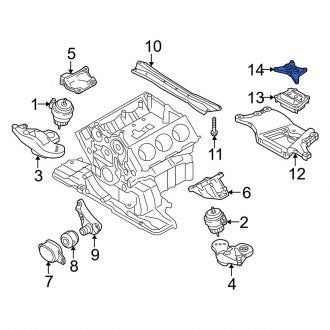 New OEM Genuine Audi, Manual Transmission Mount Bracket - Part # 4F0399115AL