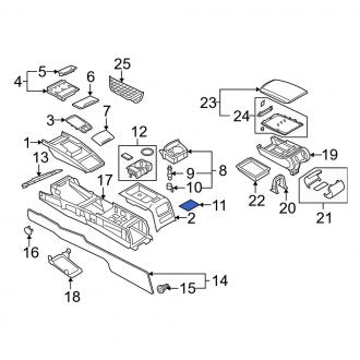 New OEM Genuine Audi, Upper Console Trim Panel - Part # 4F0947133P6PS