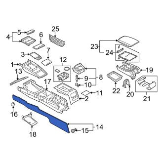 New OEM Genuine Audi, Right Console Panel - Part # 4F1863306CJ42