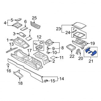 New OEM Genuine Audi, Console Armrest Cap - Part # 4F0898277A1DH