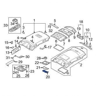 New OEM Genuine Audi, Upper Console Trim Panel - Part # 4L0947133C6PS