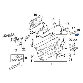 New OEM Genuine Audi, Front Left Lower Speaker Cover - Part # 4F0035419A4PK