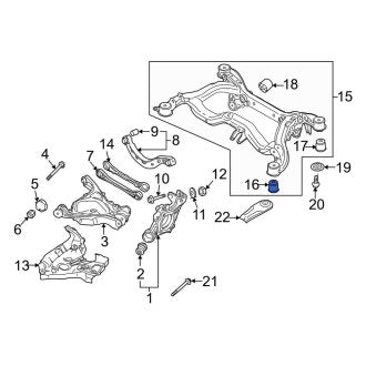 New OEM Genuine Audi, Front Suspension Crossmember Insulator - Part # 4F0505145B