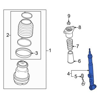 New OEM Genuine Audi, Front Suspension Shock Absorber - Part # 4F0413031AN