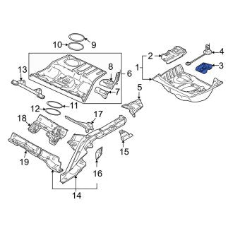 New OEM Genuine Audi, Rear Tow Hook Bracket - Part # 4F0804387B