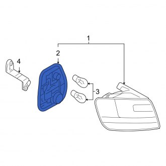 New OEM Genuine Audi, Left Outer Tail Light Socket - Part # 4F9945221C