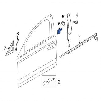 New OEM Genuine Audi, Right Door Applique Seal - Part # 4G0867382