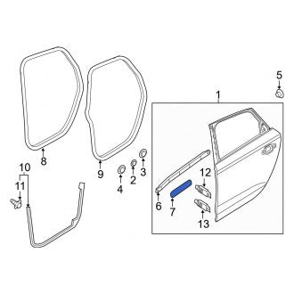 New OEM Genuine Audi, Rear Door Panel Insulation - Part # 4G0863981B