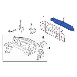 New OEM Genuine Audi, Rear Body Reinforcement - Part # 4G5813307