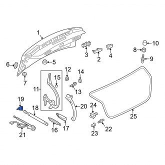 New OEM Genuine Audi, Rear Deck Lid Lift Support Stud - Part # 4G5827603