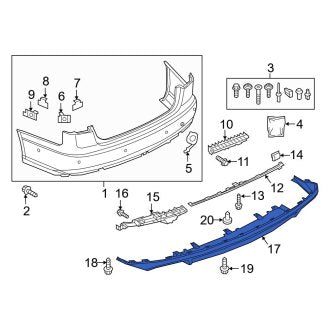 New OEM Genuine Audi, Rear Valance Panel - Part # 4G0807521T9B9