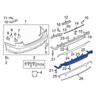 New OEM Genuine Audi, Rear Valance Panel - Part # 4G0807521M1RR