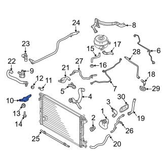 New OEM Genuine Audi, Engine Water Pump Bracket - Part # 4K0819147C