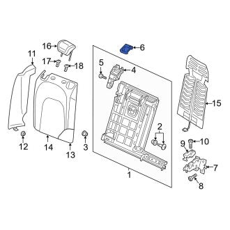 New OEM Genuine Audi, Rear Right Folding Seat Latch Release Handle Bezel - Part # 8W0885880A4PK