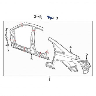 New OEM Genuine Audi, Right Sound Absorber - Part # 4K5809794