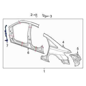 New OEM Genuine Audi, Left Uniside Bracket - Part # 4K0809075A