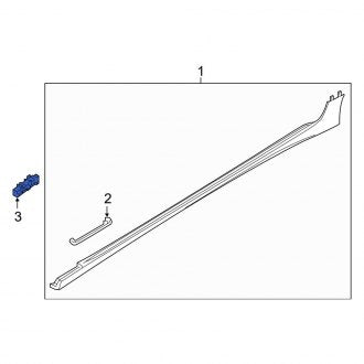 New OEM Genuine Audi, Right Rocker Panel Molding Bracket - Part # 4K0853922