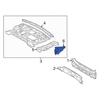 New OEM Genuine Audi, Rear Right Package Tray Reinforcement - Part # 4K5813086