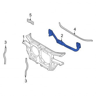 New OEM Genuine Audi, Radiator Support Panel Reinforcement - Part # 4Z7805851