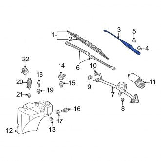 New OEM Genuine Audi, Right Windshield Wiper Arm - Part # 4Z7955408