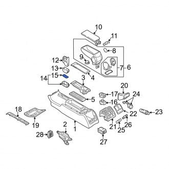 New OEM Genuine Audi, Center Console Mat - Part # 4B0863301P7PF