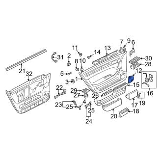 New OEM Genuine Audi, Front Left Speaker Cover - Part # 4B0035419A1RS