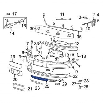 New OEM Genuine Audi, Front Center Grille - Part # 4D0853667B3FZ