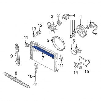 New OEM Genuine Audi, Upper Radiator Support Air Duct - Part # 4D0121343B