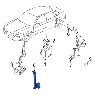 New OEM Genuine Audi, Rear Headlight Level Sensor Strut Support - Part # 4D0505465G