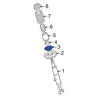 New OEM Genuine Audi, Rear Lower Coil Spring Insulator - Part # 4D0512297E