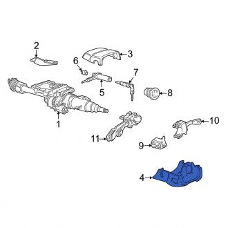 New OEM Genuine Audi, Lower Steering Column Cover - Part # 4D0951597AB7PE