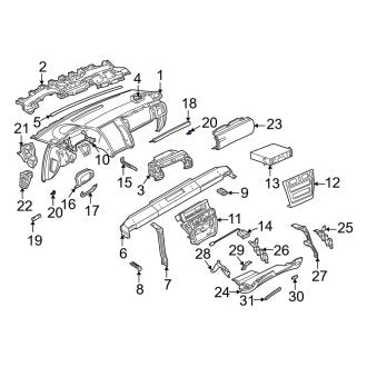 New OEM Genuine Audi, Instrument Panel Trim Panel Clip - Part # 4D0858883