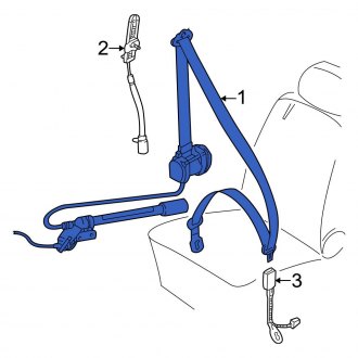 New OEM Genuine Audi, Rear Left Seat Belt Lap and Shoulder Belt - Part # 4D0857805BU24