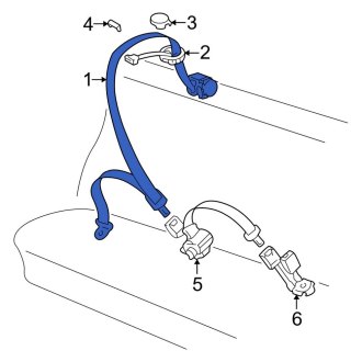 New OEM Genuine Audi, Rear Seat Belt Lap and Shoulder Belt - Part # 4D0857807CKPF