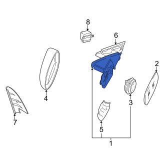 New OEM Genuine Audi, Front Right Door Mirror Hardware Kit - Part # 4D1858532AE3FZ